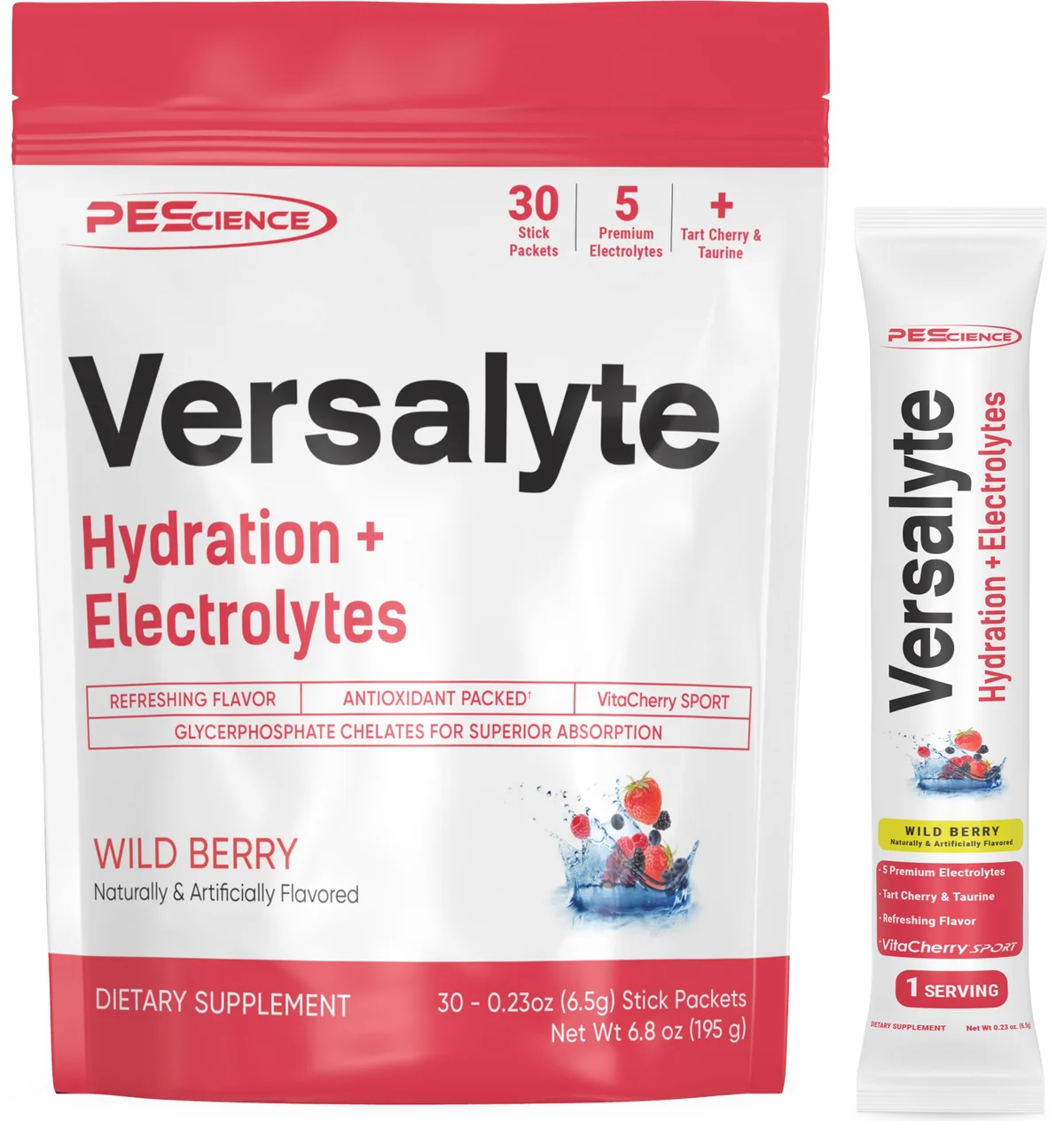 PEScience Versalyte – близък план на етикета с хранителни стойности