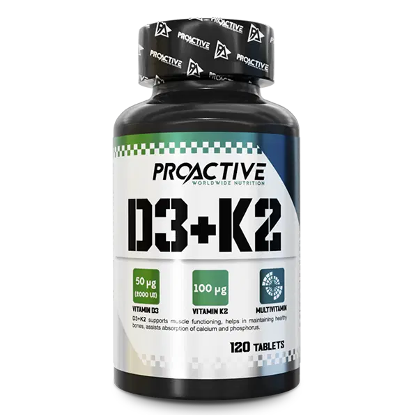 ProActive Vitamin D3+K2 2000IU 120 tabs