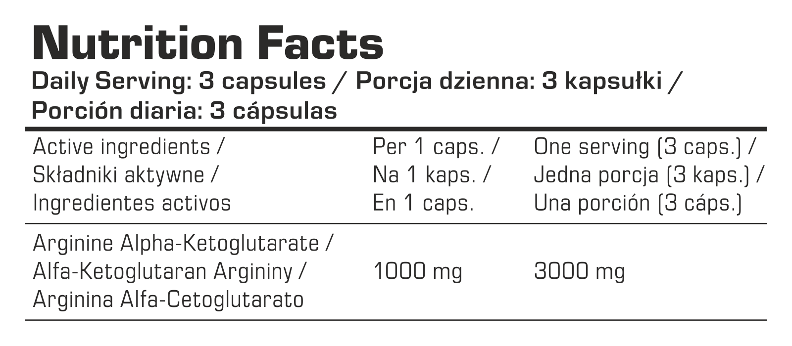 7Nutrition - AAKG 1000 - 135 caps текст 135 vege caps