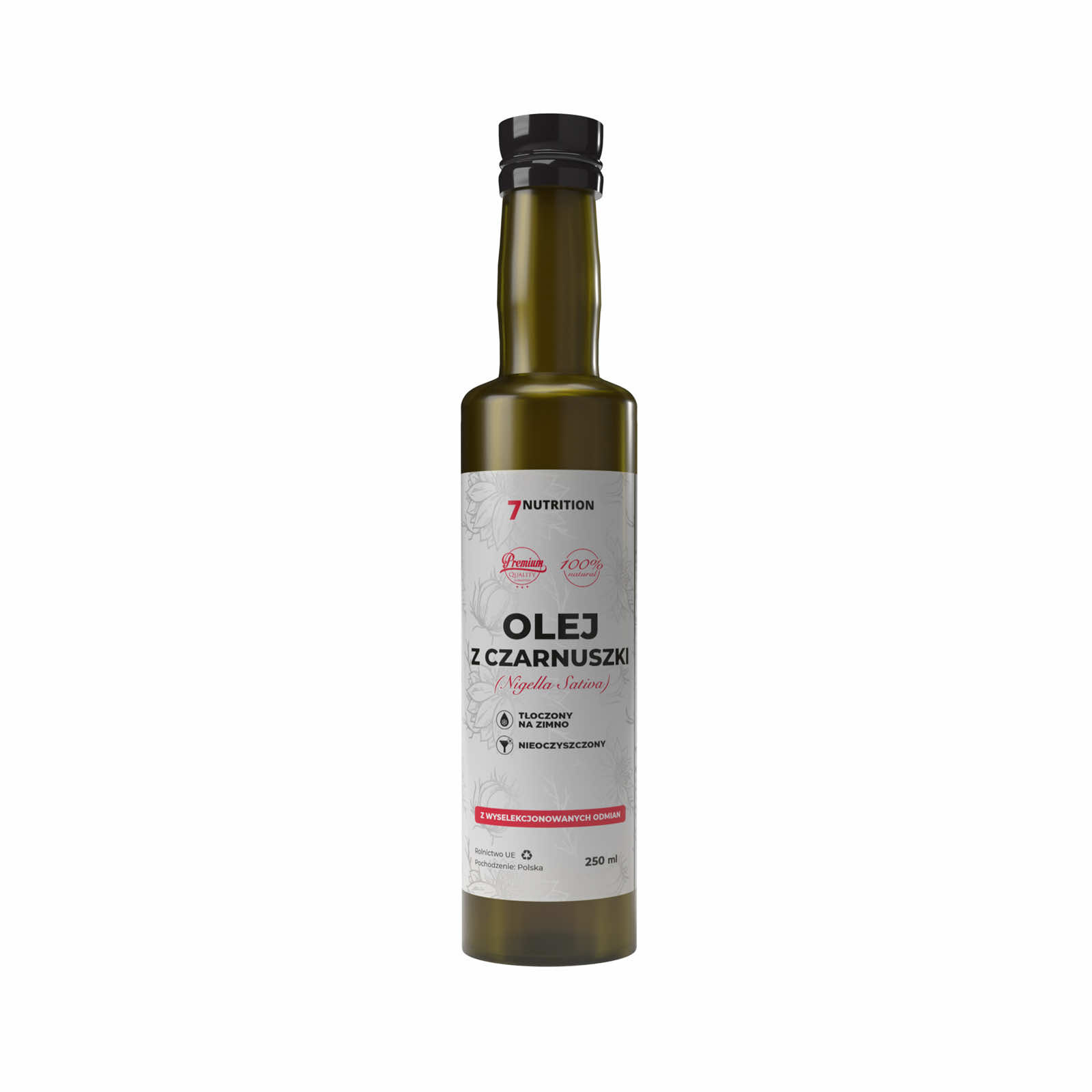 7Nutrition - Black Seed Oil 250ml етикет на бутилката