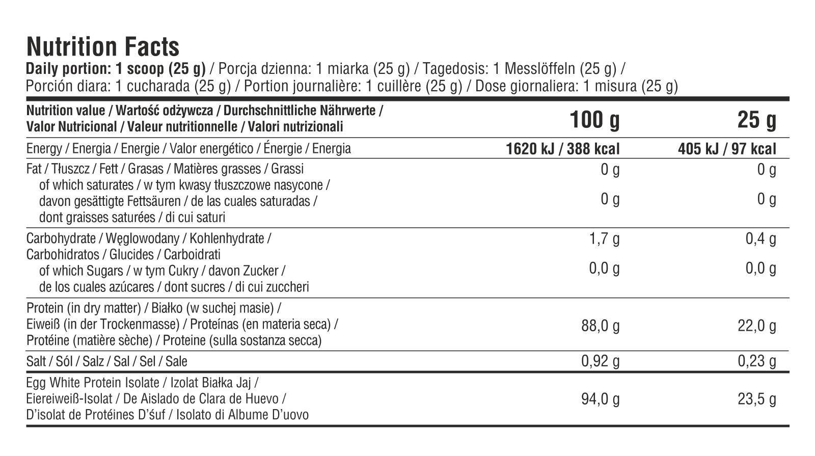 7Nutrition - Egg Protein Isolate 900g Chocolate