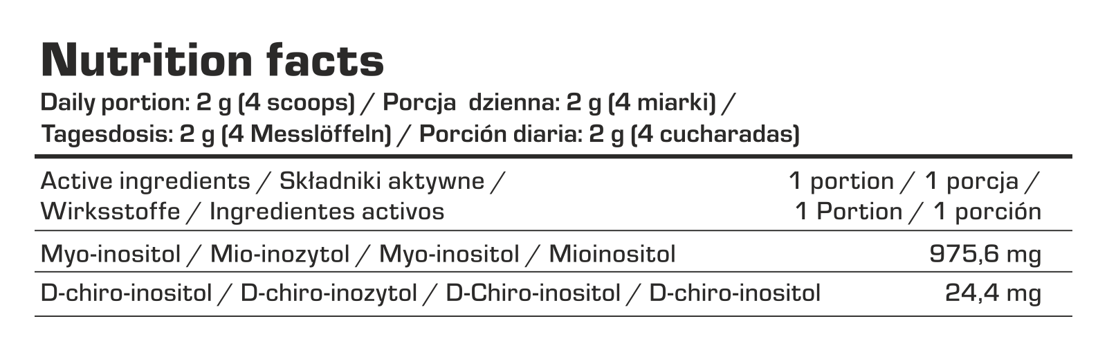 7Nutrition - INOSITOL 180G