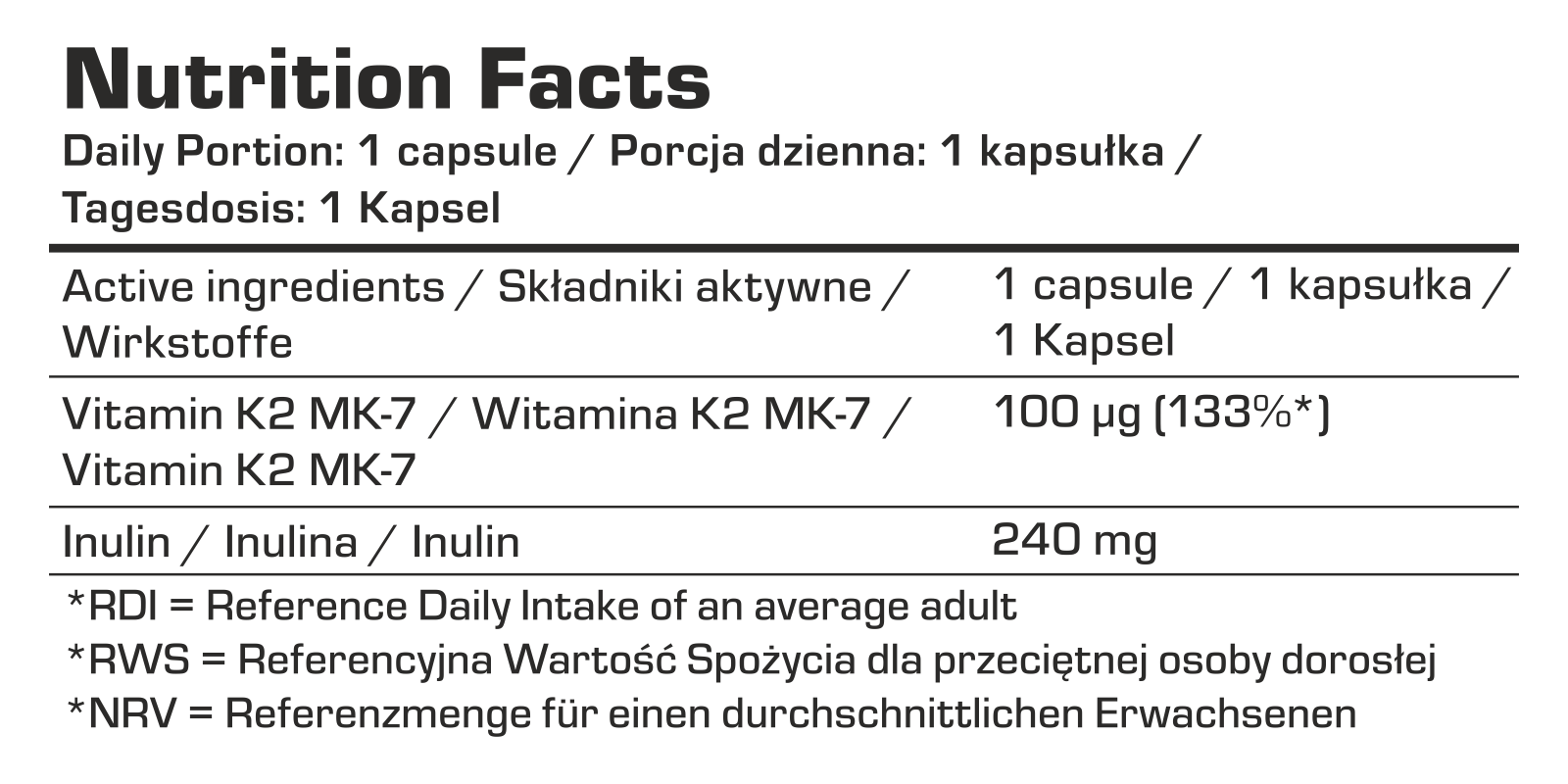 7Nutrition - K2 MK7 120 caps