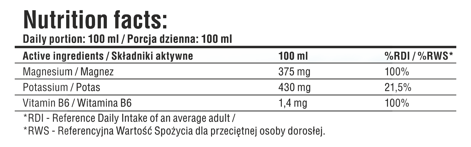 7Nutrition - MAGNESIUM & POTASSIUM 100ml FOREST FRUITS