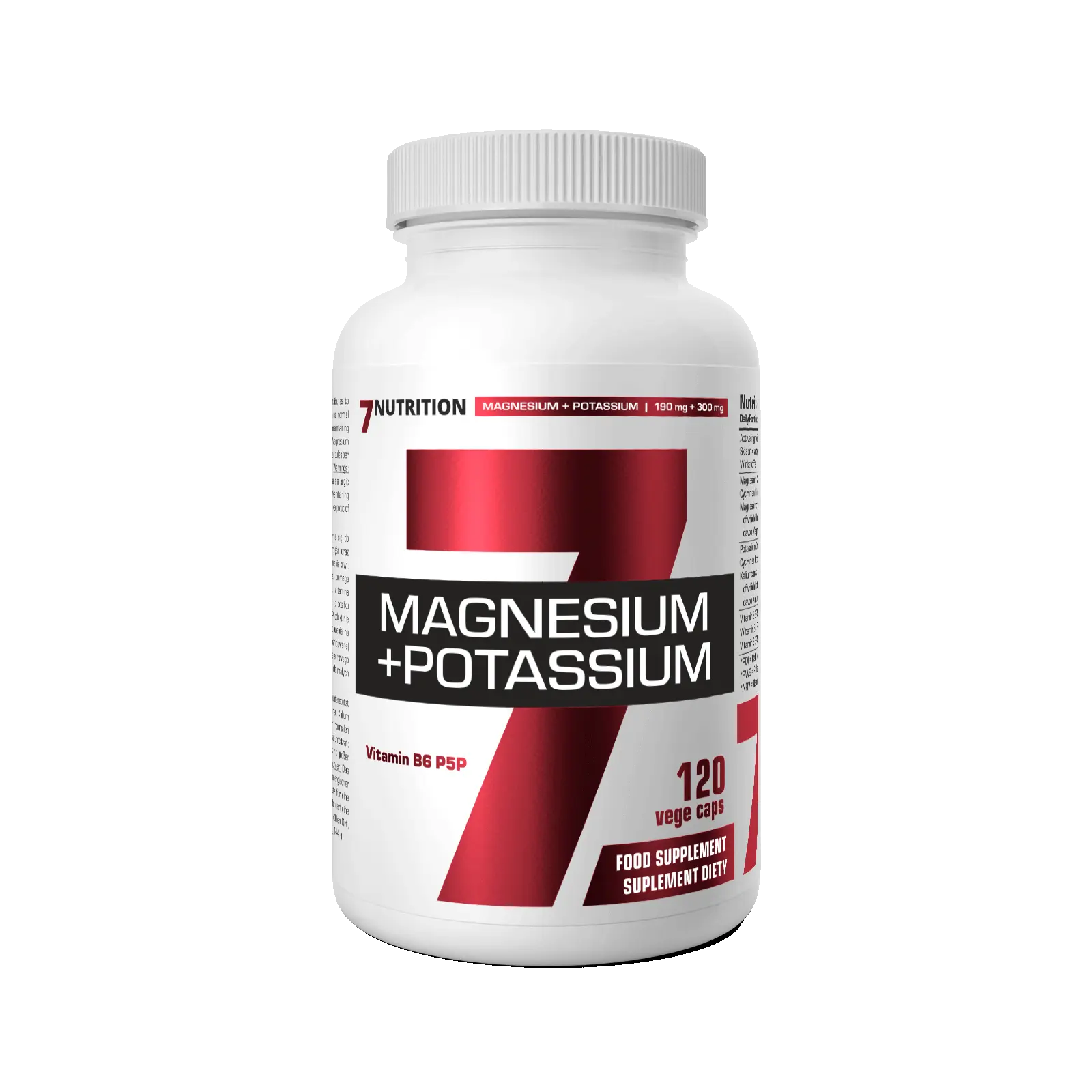 7Nutrition - MAGNESIUM + POTASSIUM - 120 vege caps