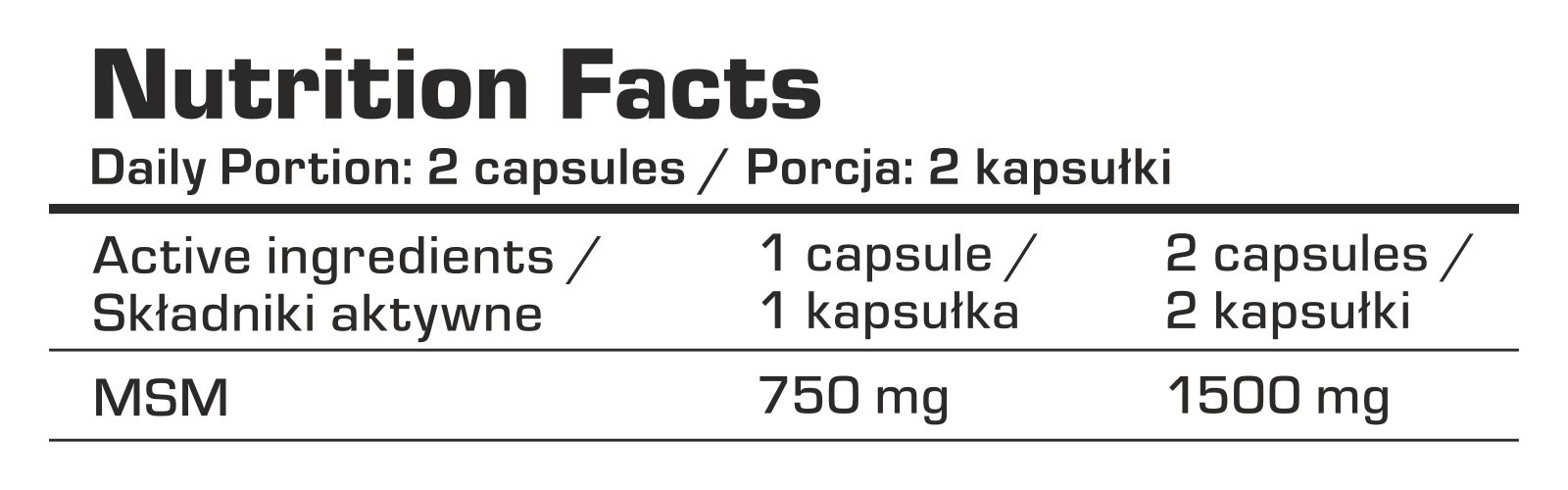 7Nutrition - MSM 200 vege caps