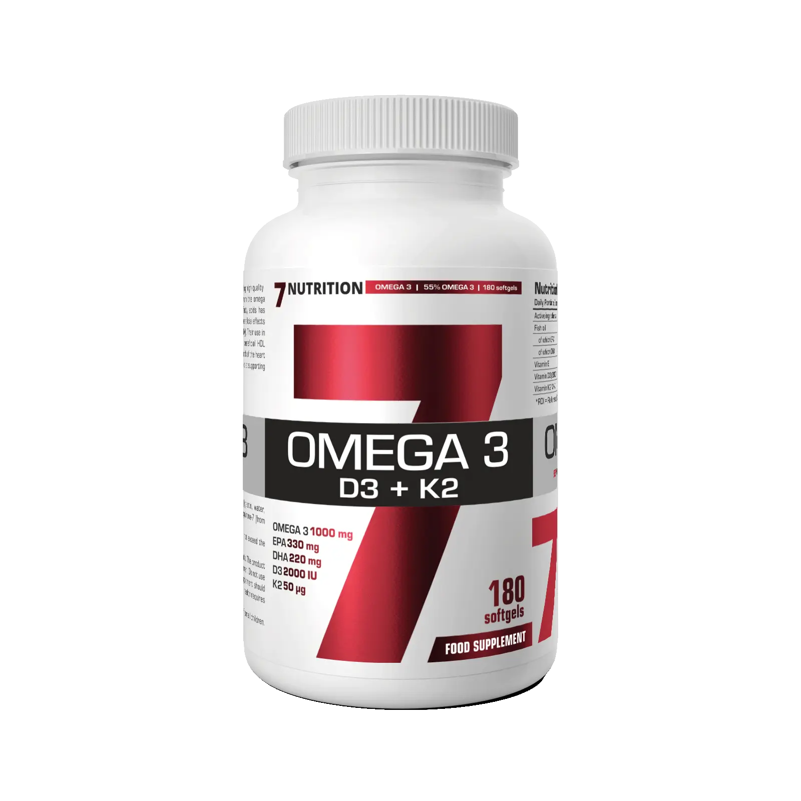 7Nutrition - OMEGA 3 D3 + K2 - 180 softgels