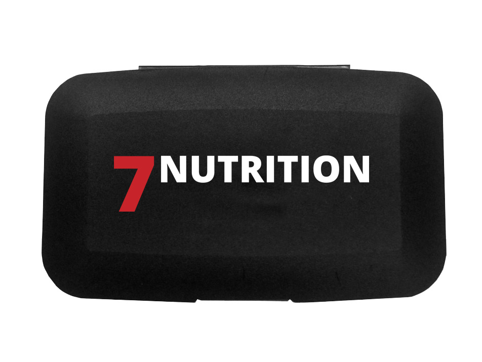 7Nutrition - PILLBOX - a box for tablets and capsules - черна кутия с логото на 7Nutrition