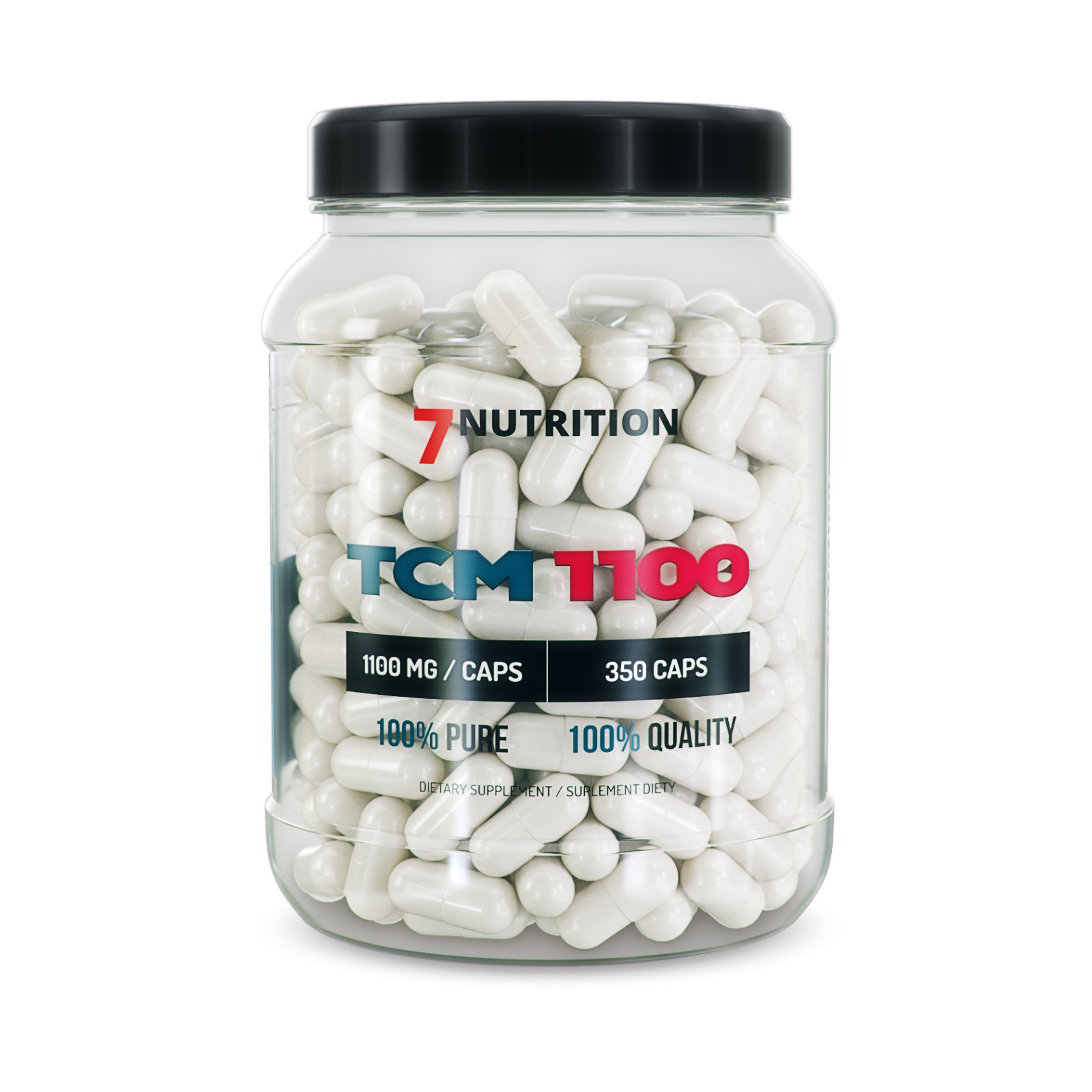 7Nutrition - TCM Creatine 350 caps, етикет на опаковката
