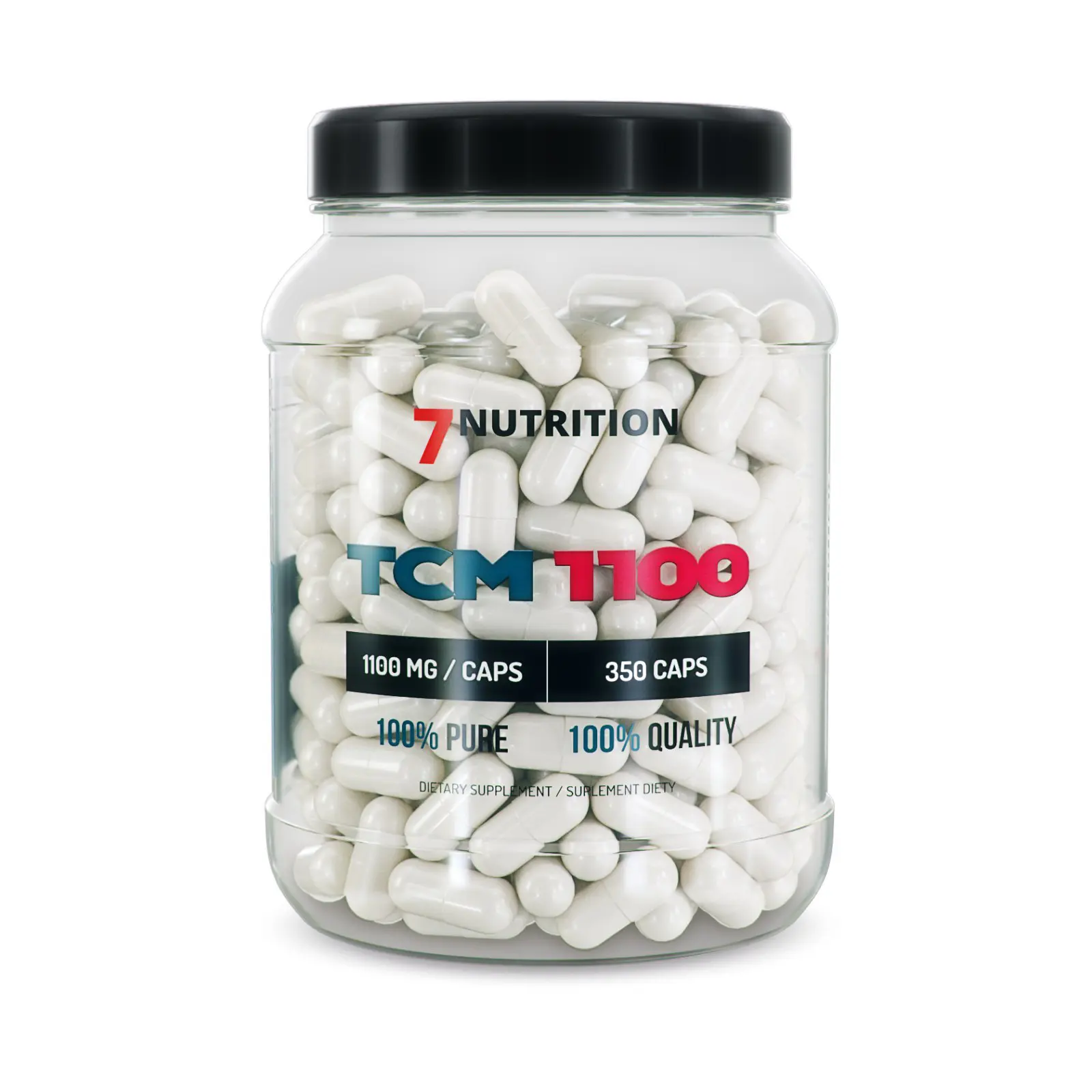 7Nutrition - TCM Creatine 350 caps, преден изглед на опаковката