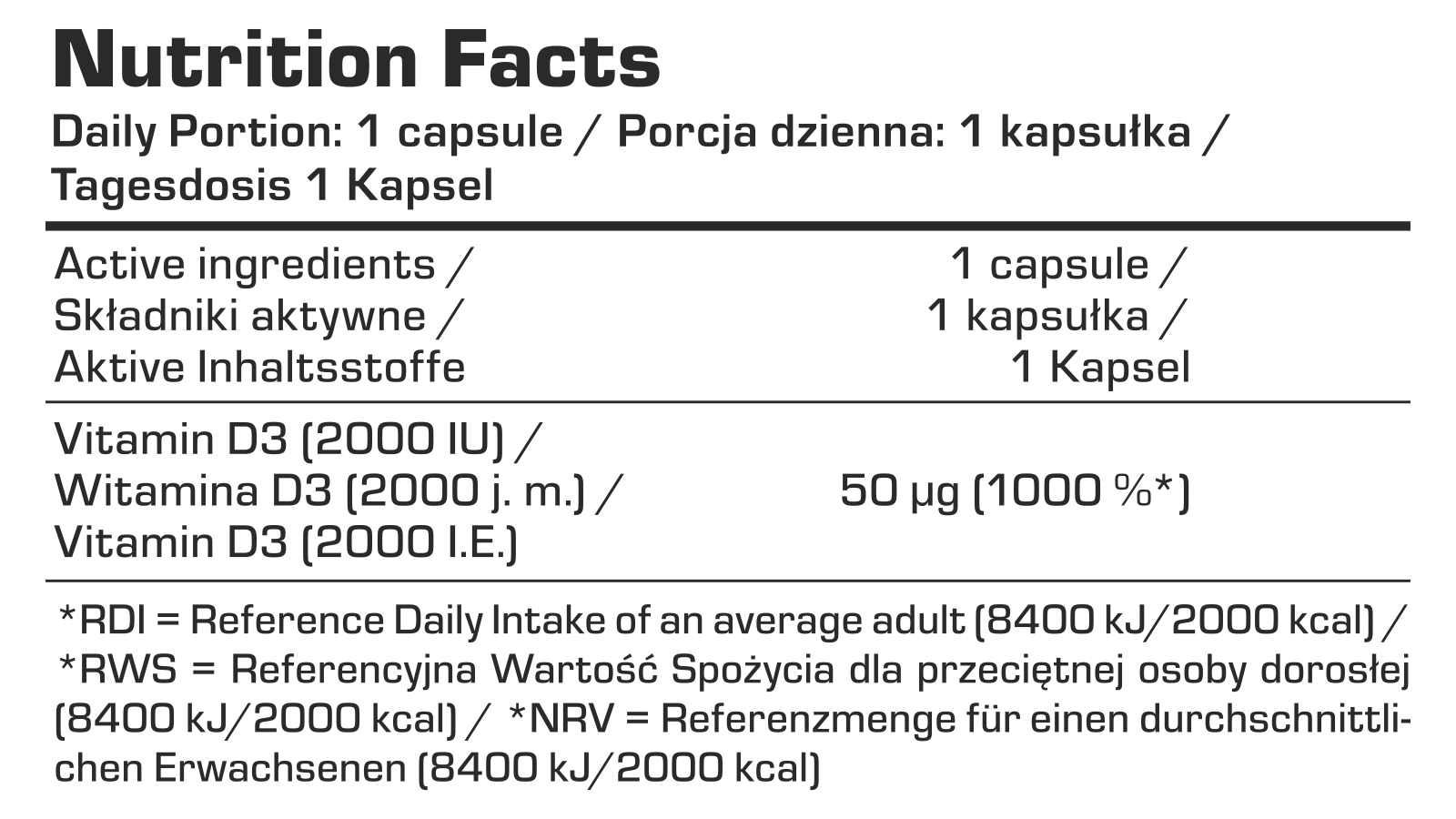 7Nutrition - Vitamin D3 2000 -120kaps