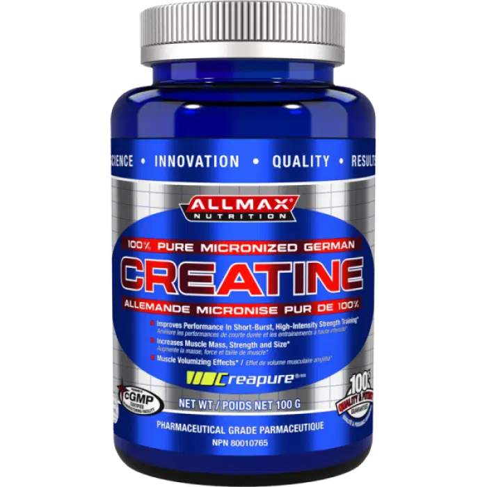 AllMax Nutrition AllMax - Creatine Creapure / 100 gr. преден изглед на опаковката