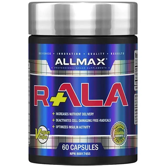AllMax Nutrition - R-ALA Antioxidant / 60caps., преден изглед на опаковката