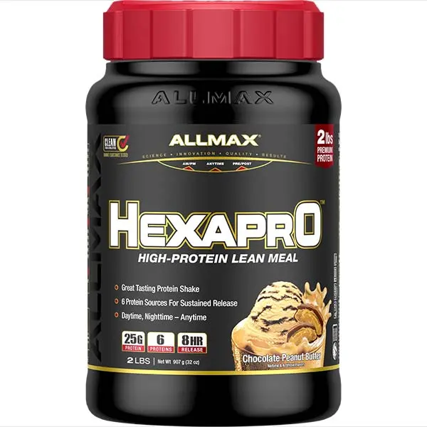 AllMax Nutrition AllMax - HexaPro / 2lb. Chocolate Peanut Butter преден изглед