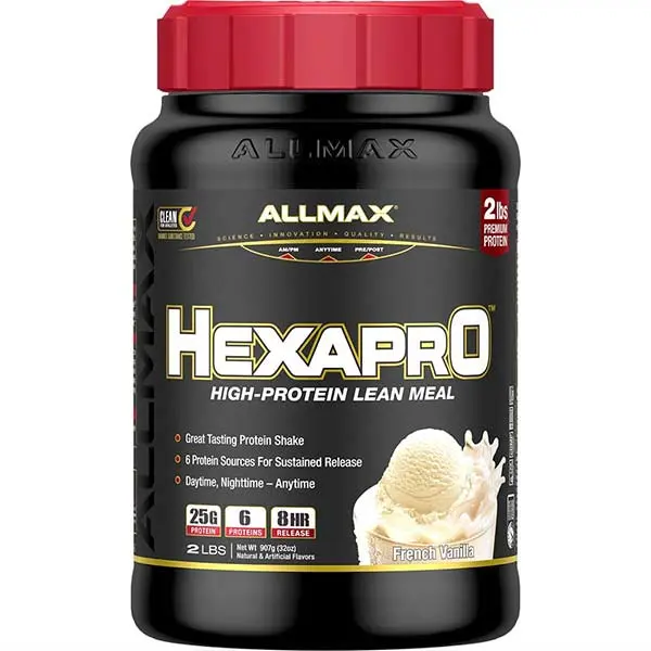 AllMax Nutrition AllMax - HexaPro / 2lb. French Vanilla преден изглед
