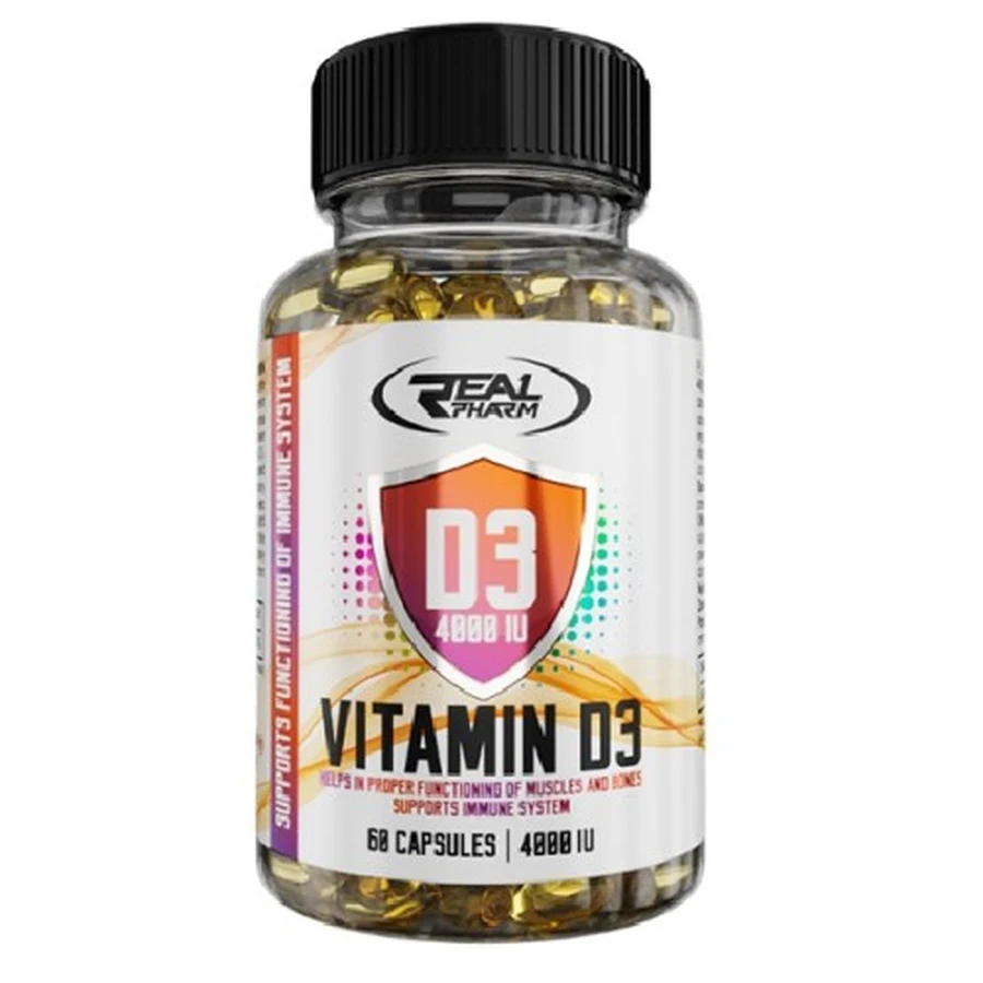 Real Pharm Vitamin D3 4000 IU 60 капсули