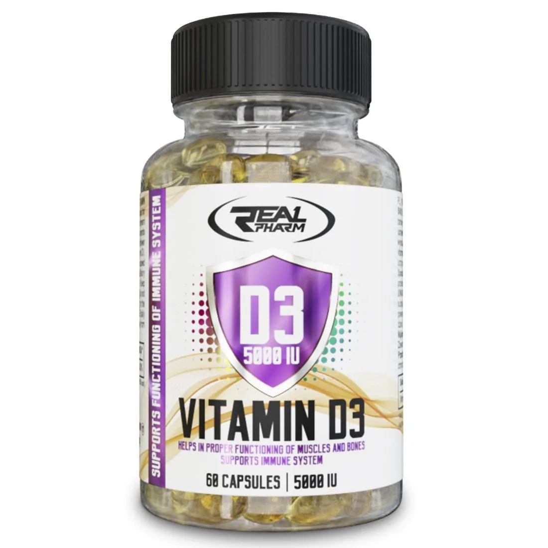 Витамин D3 5000 IU Real Pharm 60 софтгел капсули