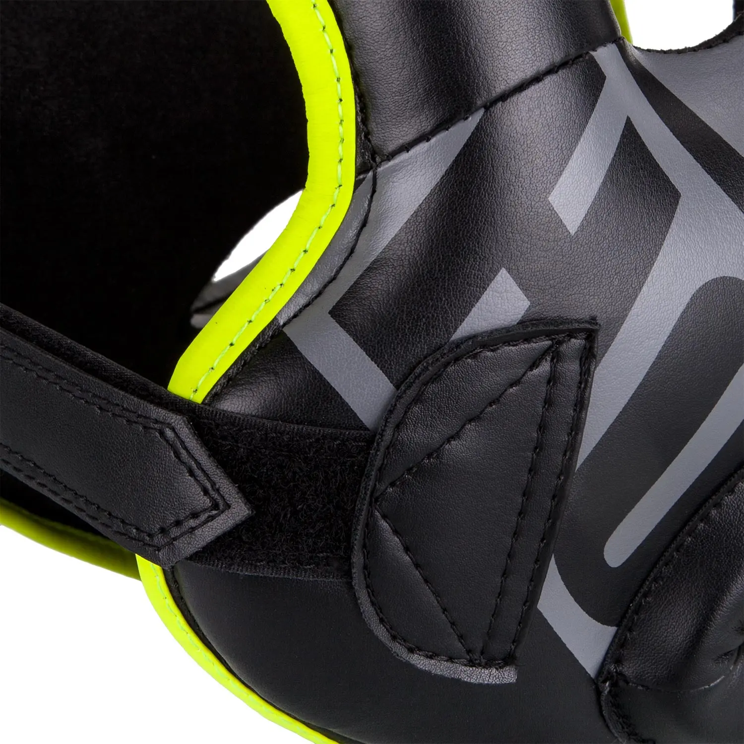 Ringhorns Nitro Headgear-Black/Neo Yellow детайл на лицето