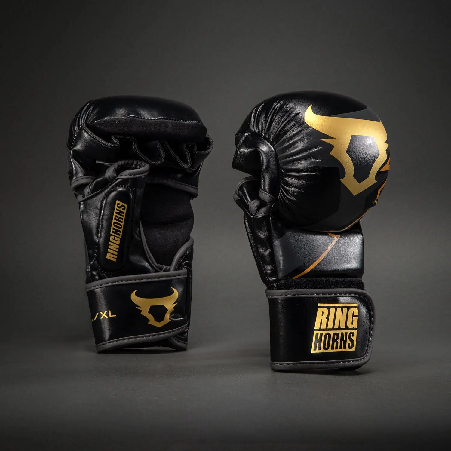 Ringhorns Charger by Venum MMA Sparring Gloves - Black/Gold
