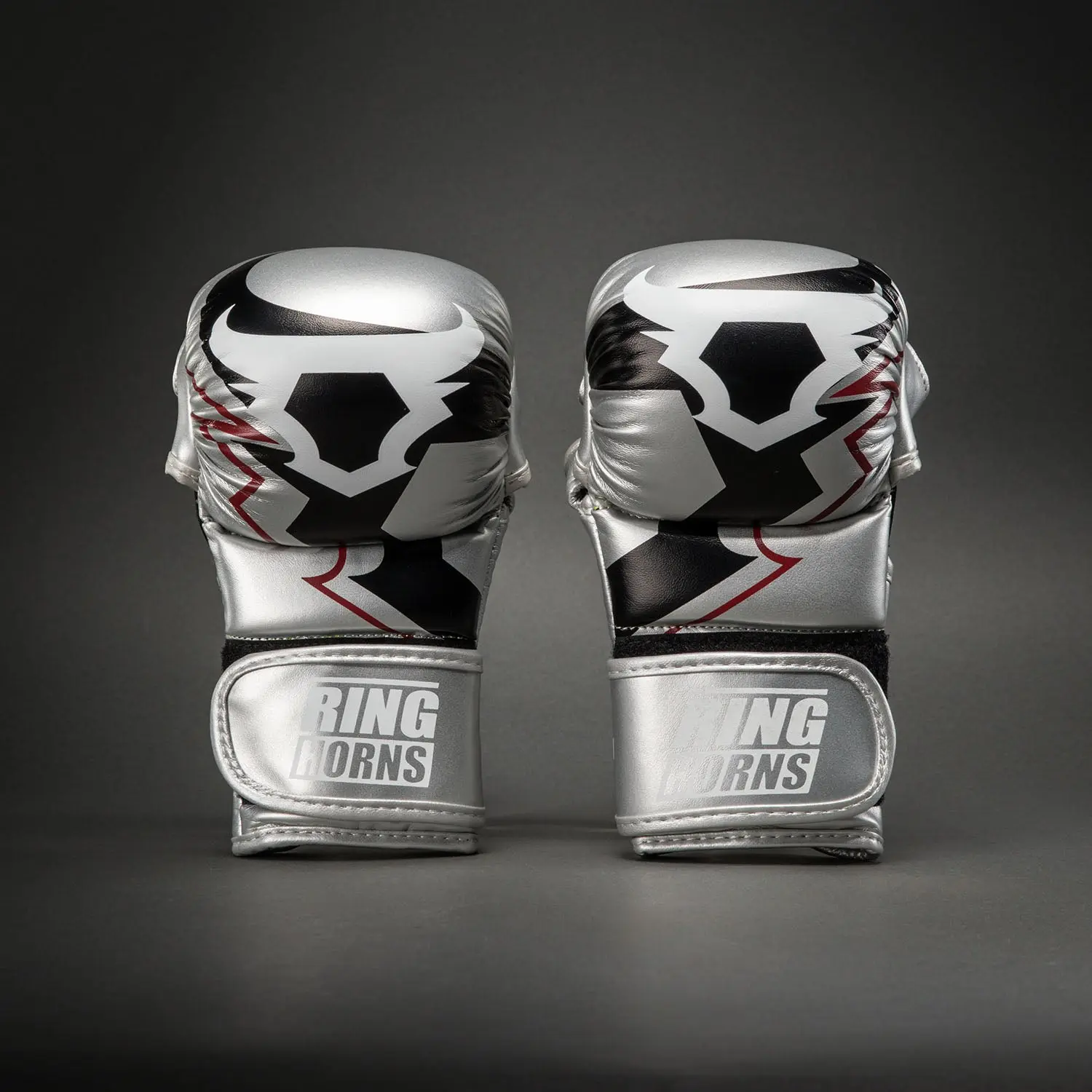 Ringhorns Charger by Venum MMA Sparring Gloves - Silver/Black заден изглед