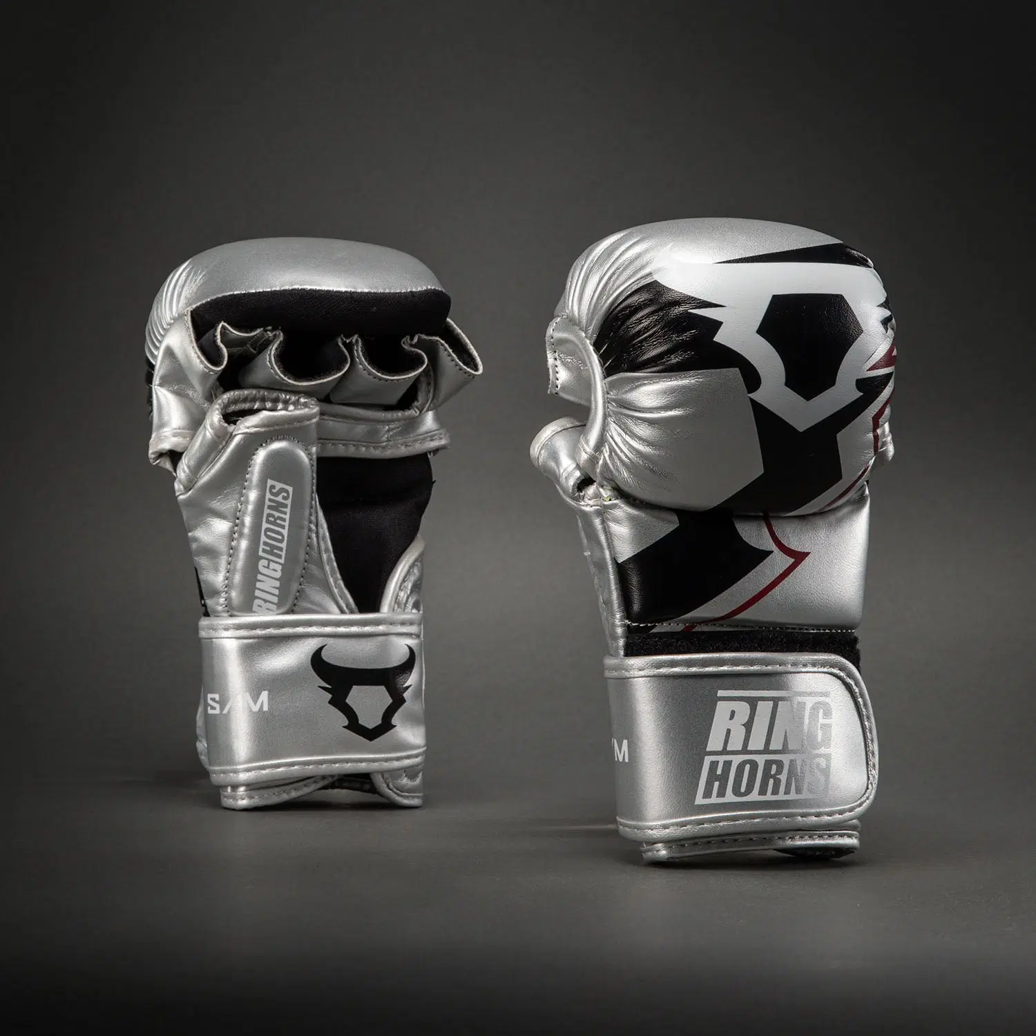 Ringhorns Charger by Venum MMA Sparring Gloves - Silver/Black