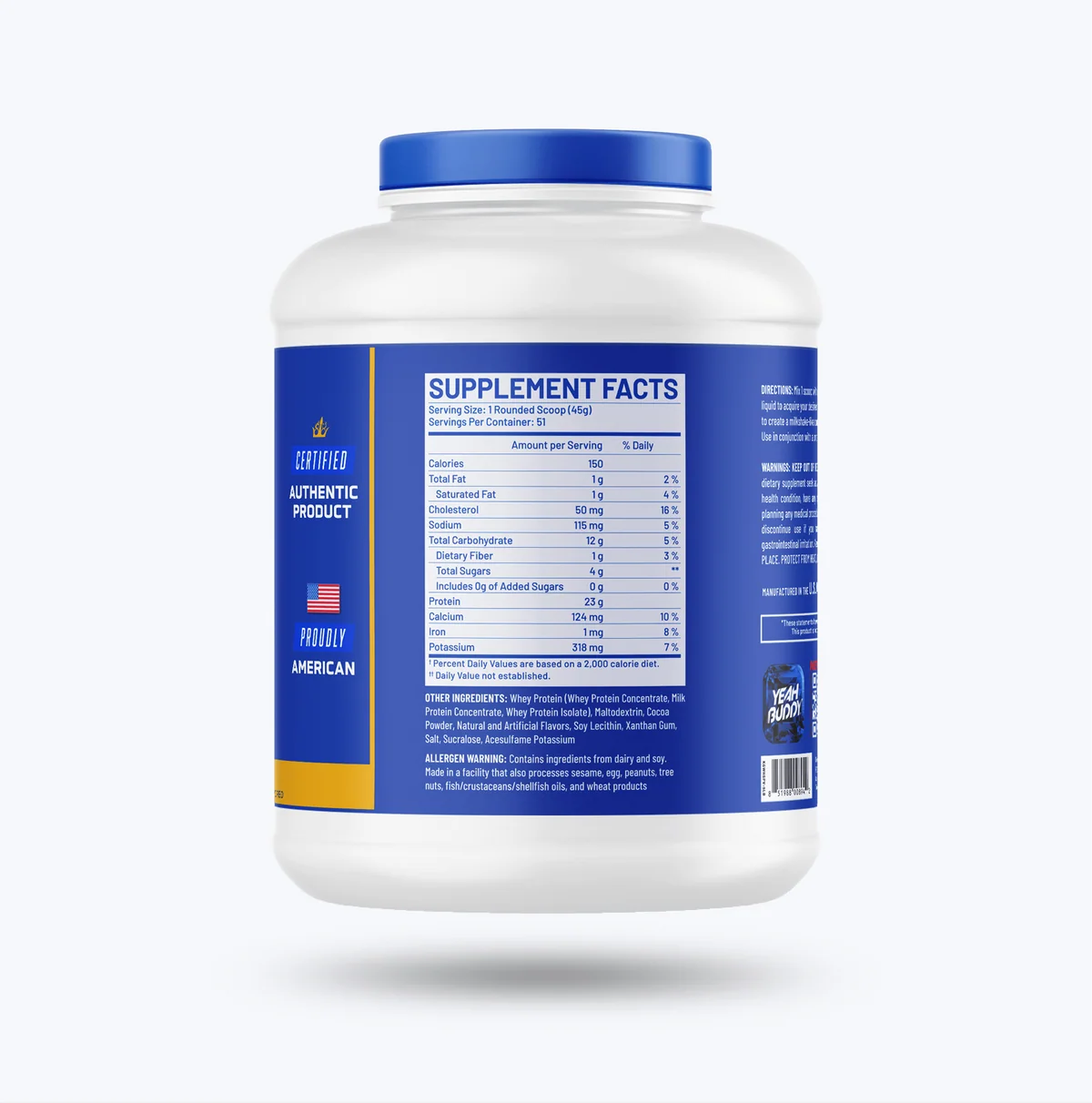 Ronnie Coleman King Whey Sport - изглед отблизо на етикета с информация за продукта