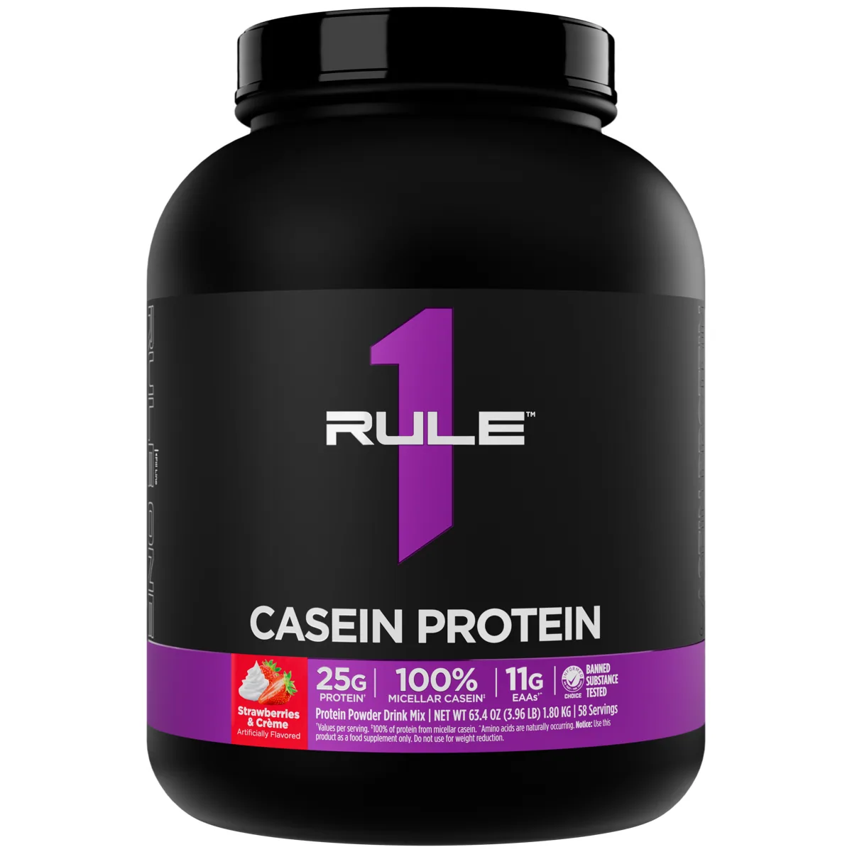 Rule 1 R1 Casein Protein 4 lb — Ягоди и крем
