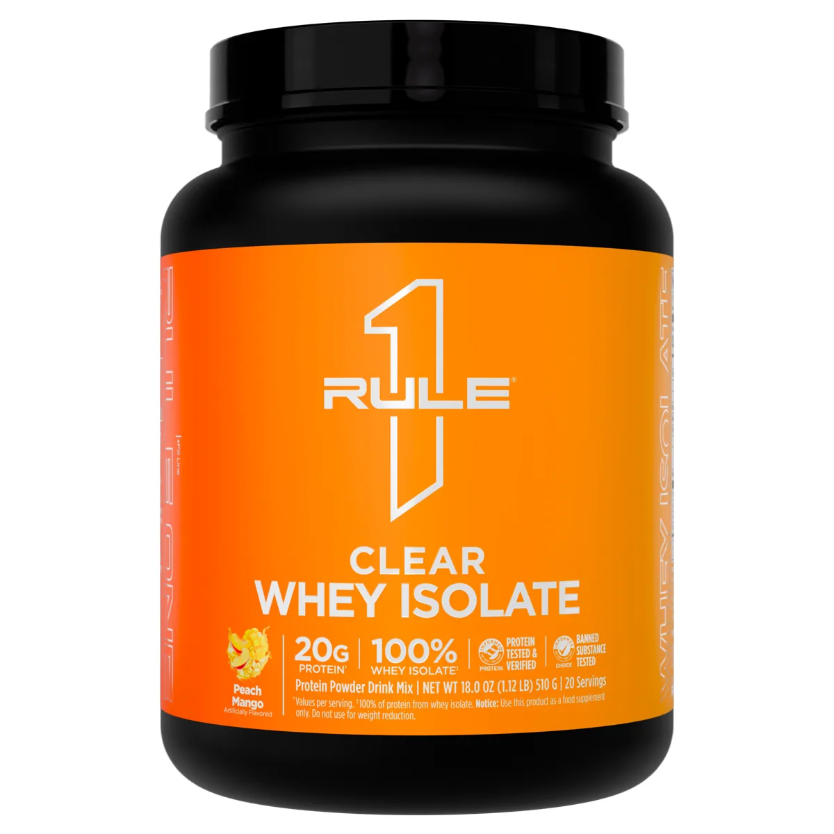 Rule 1 R1 Clear Whey Isolate 20 дози — Праскова и манго