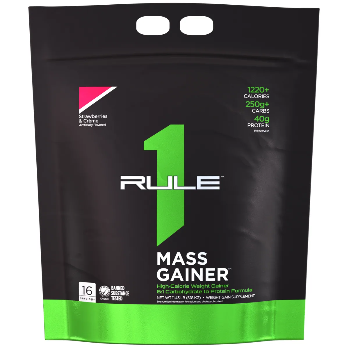 Rule 1 R1 Mass Gainer 16 дози — Ягоди и крем
