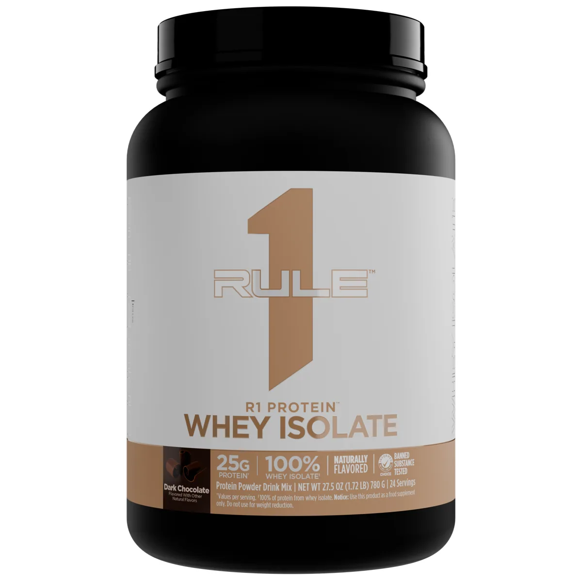 Rule 1 R1 Naturally Flavored Whey Isolate 1.5 lb — Черен шоколад