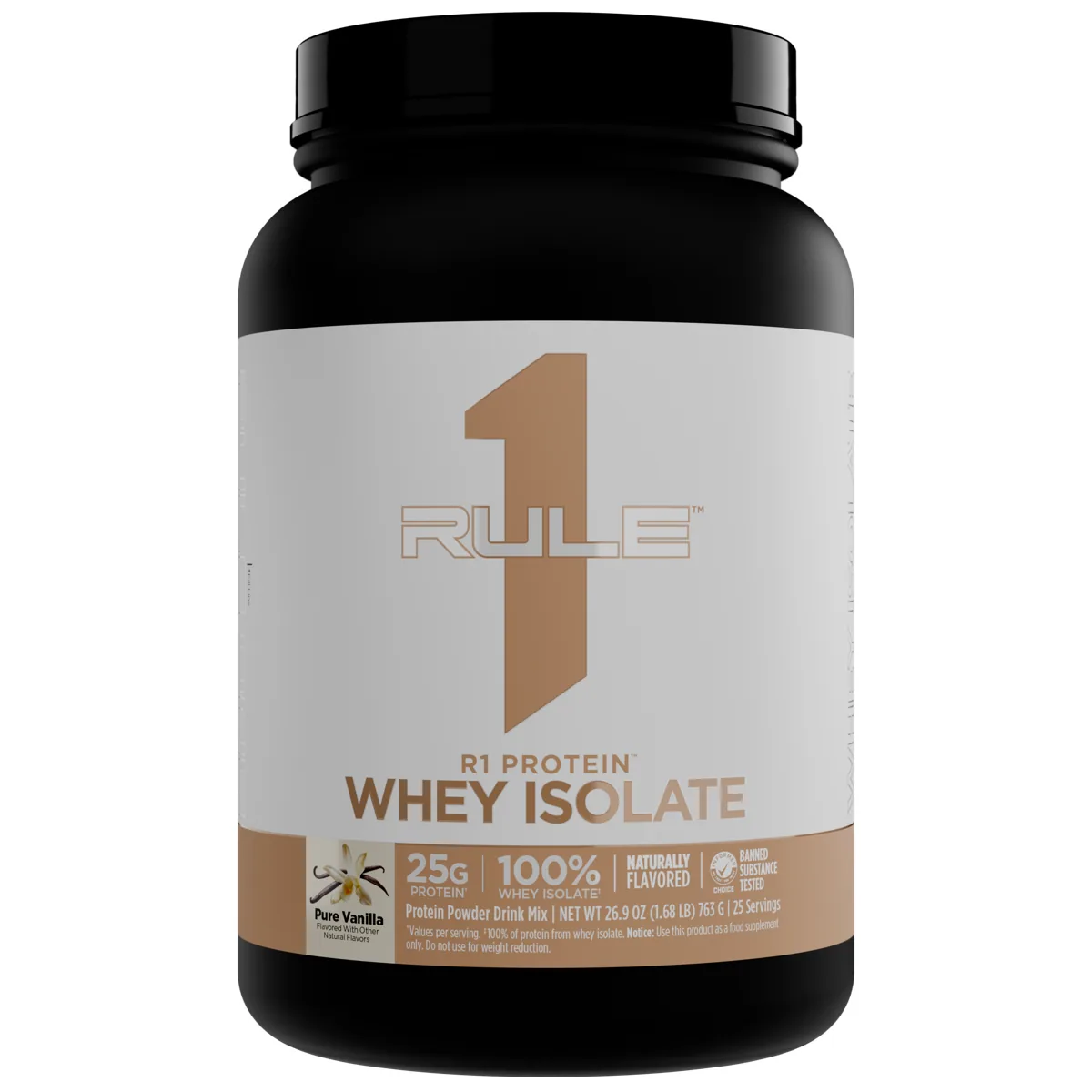 Rule 1 R1 Naturally Flavored Whey Isolate 1.5 lb — Чиста ванилия