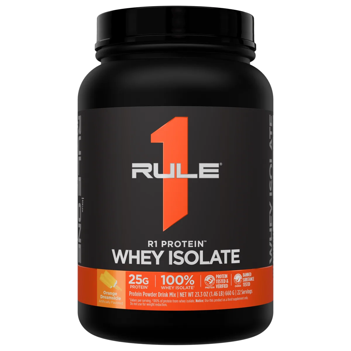 Rule 1 R1 Protein Whey Isolate 1.5 lb — Портокал и сметана