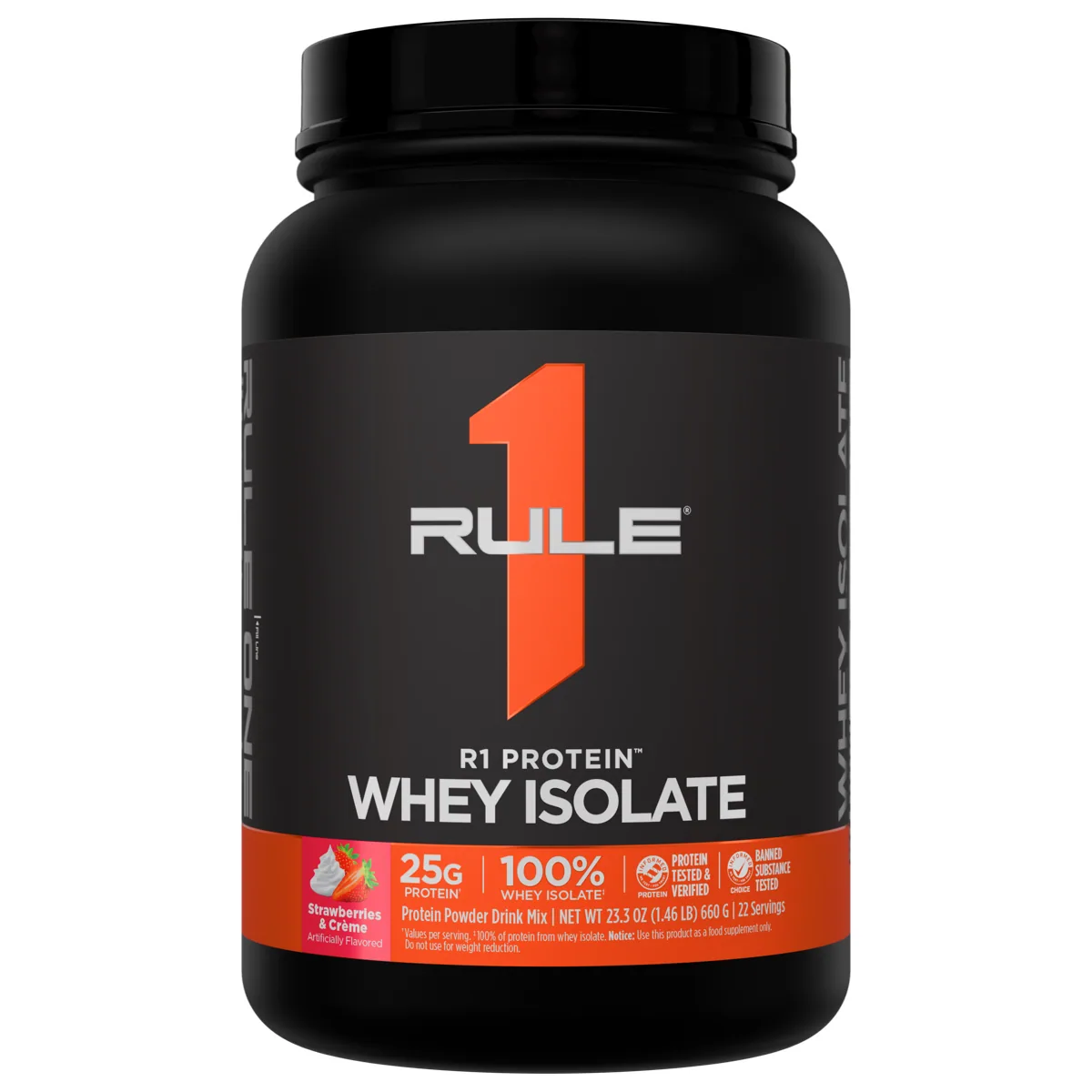 Rule 1 R1 Protein Whey Isolate 1.5 lb — Ягоди и крем
