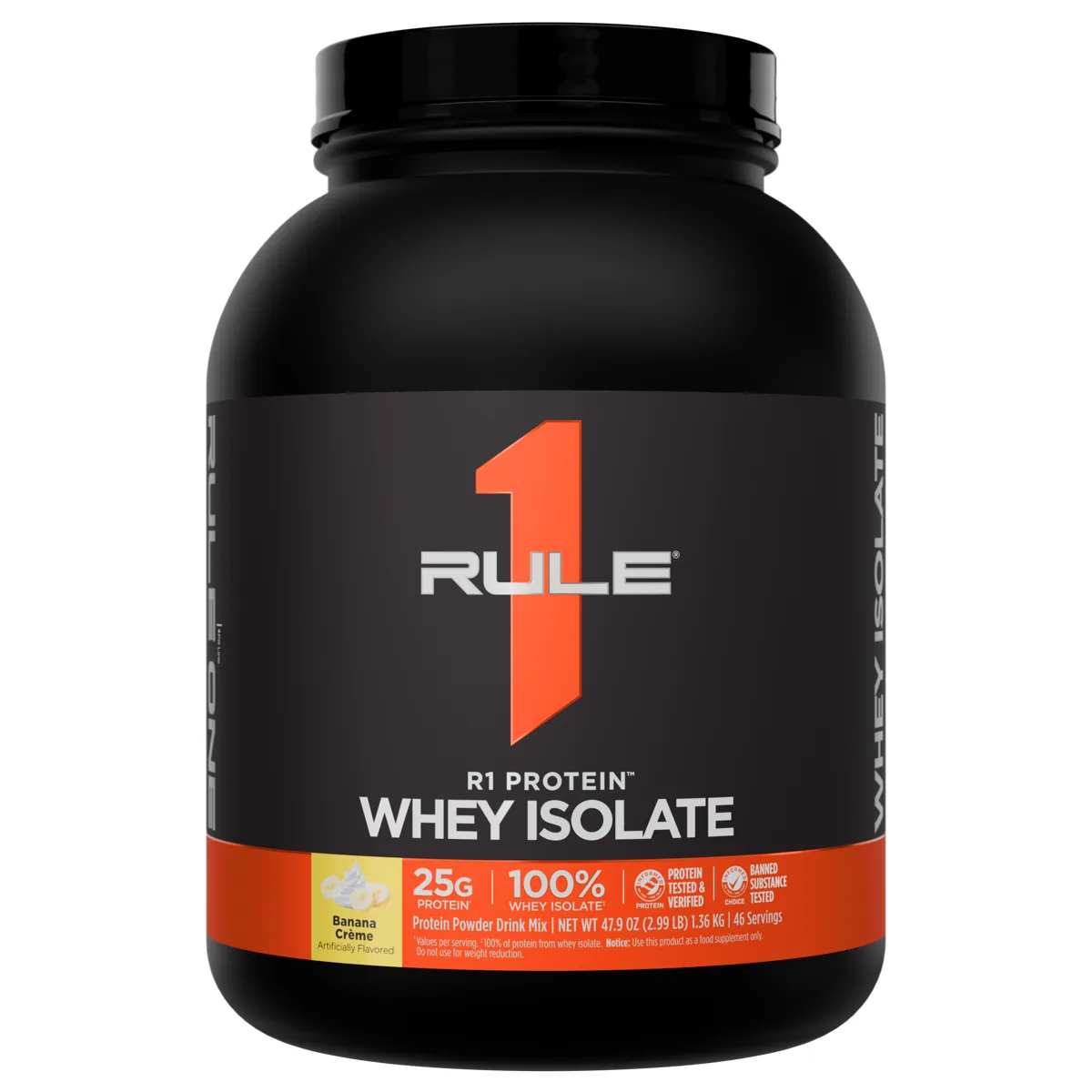 Rule 1 R1 Protein Whey Isolate 3 lb — Банан крем