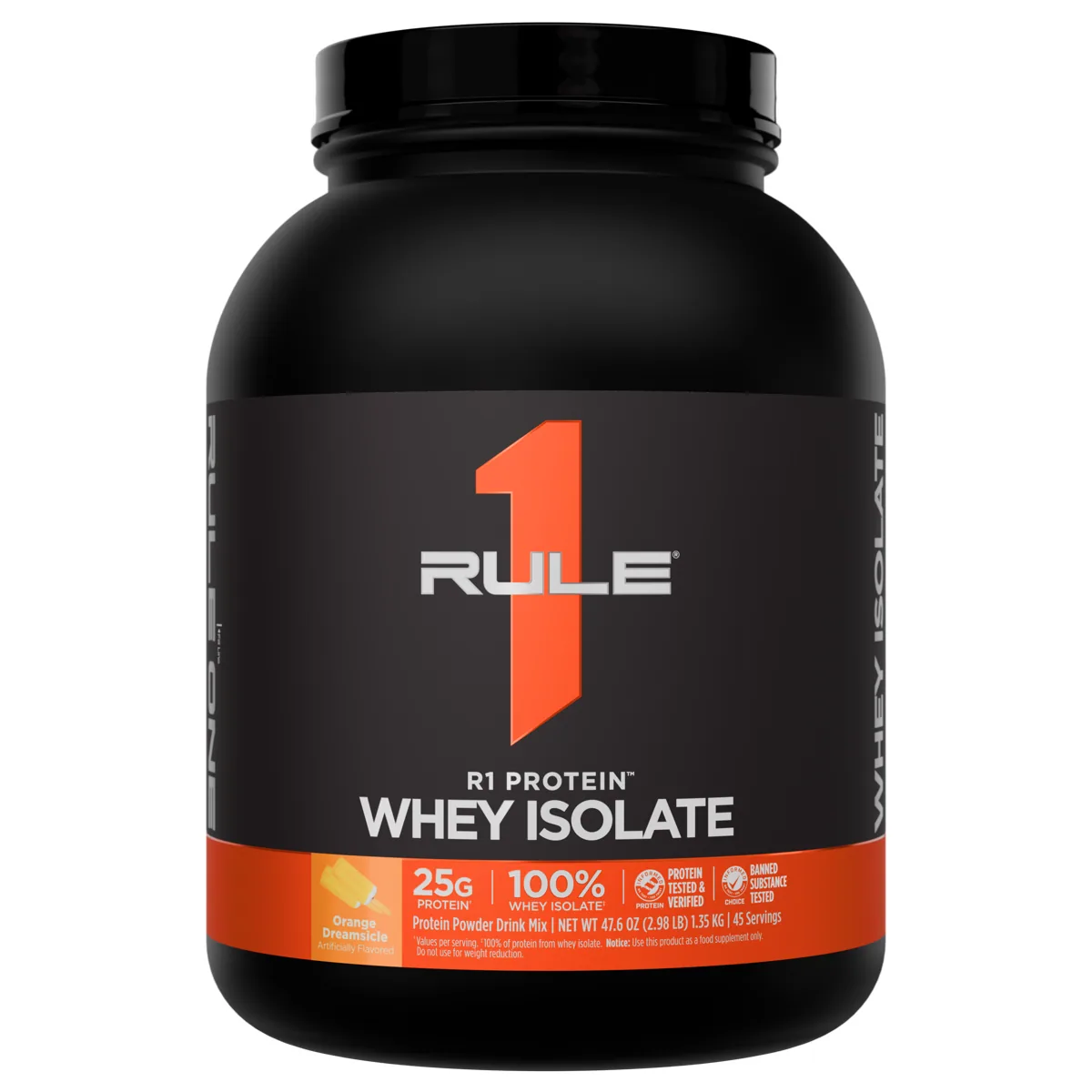 Rule 1 R1 Protein Whey Isolate 3 lb — Портокал и сметана
