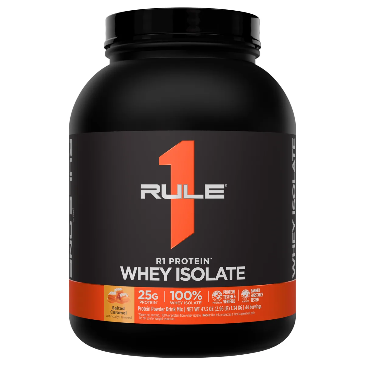 Rule 1 R1 Protein Whey Isolate 3 lb — Солен карамел