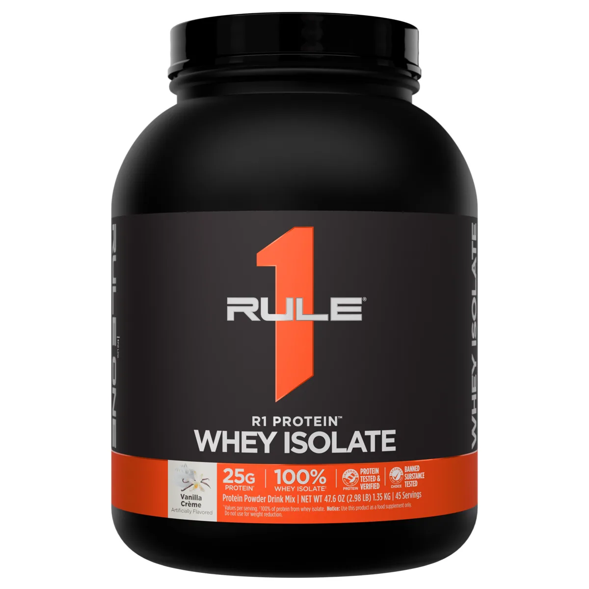 Rule 1 R1 Protein Whey Isolate 3 lb — Ванилия крем