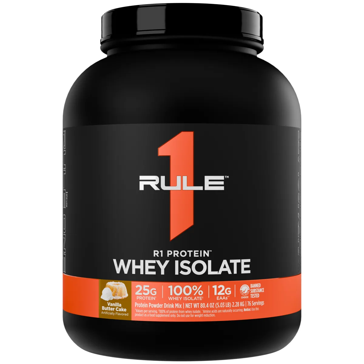 Rule 1 R1 Protein Whey Isolate 5 lb — Ванилов кейк