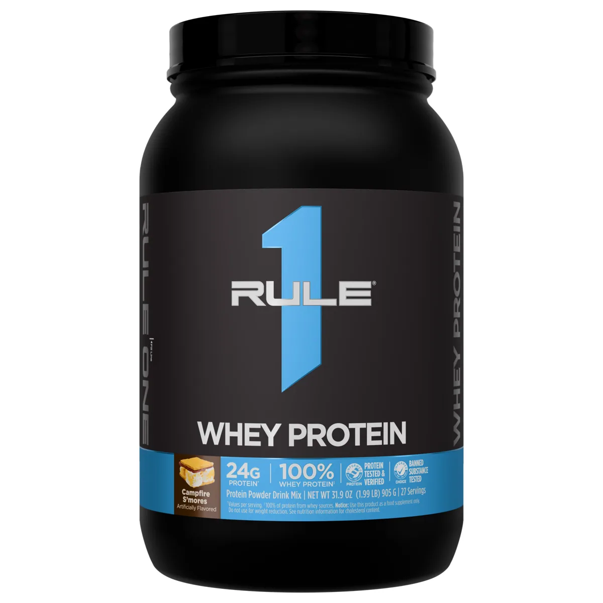 Rule 1 R1 Whey Protein 2 lb — Смоърс на огън