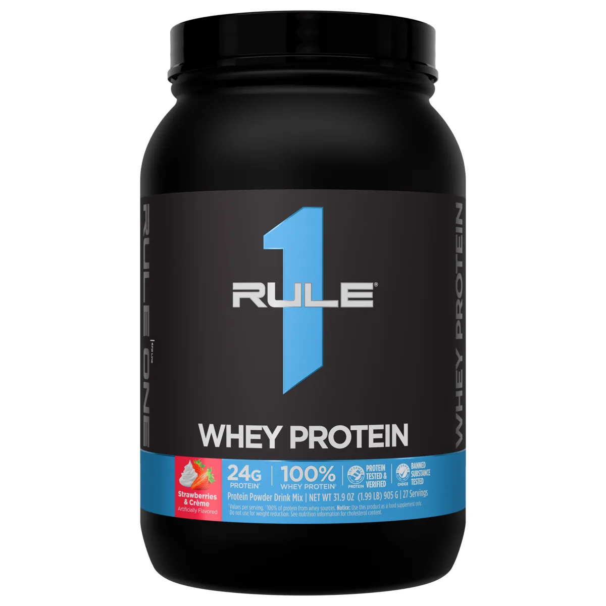 Rule 1 R1 Whey Protein 2 lb — Ягоди и крем