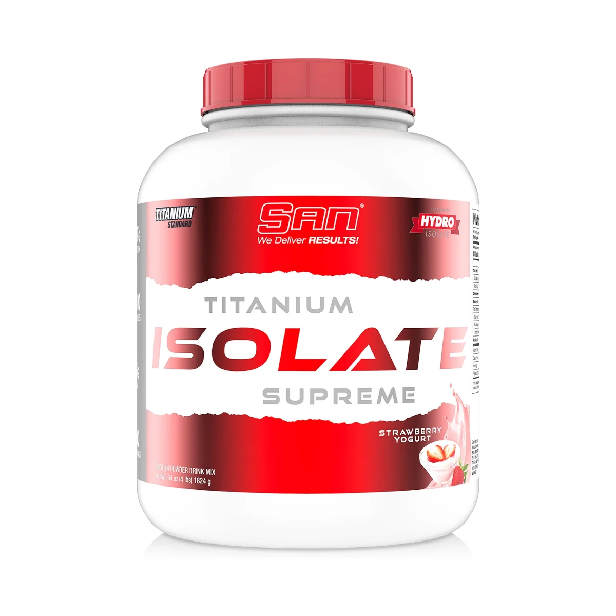 SAN SAN Titanium Isolate Supreme 4 lb — Ягодов йогурт, опаковка
