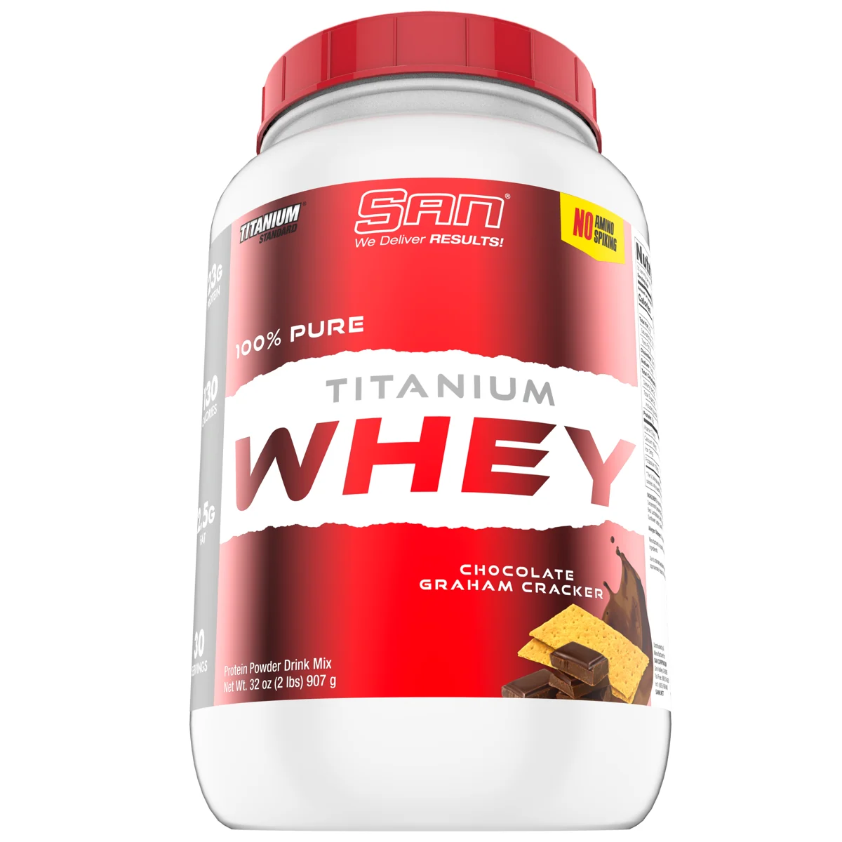 SAN SAN Titanium Whey 2 lb — Шоколад Graham Cracker, опаковка