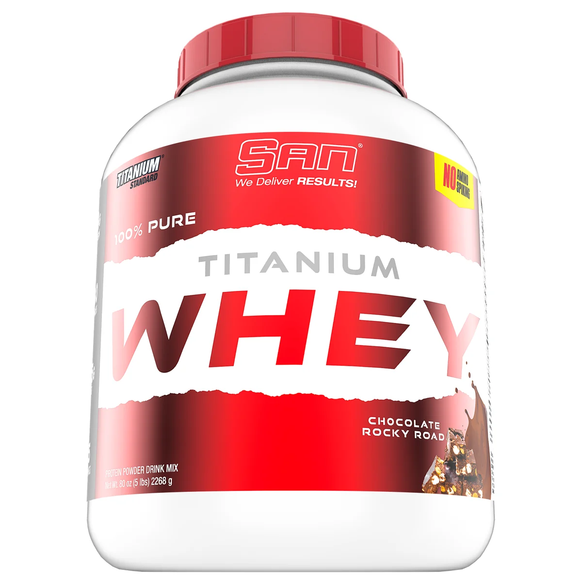 SAN SAN Titanium Whey 5 lb — Шоколад Rocky Road, опаковка