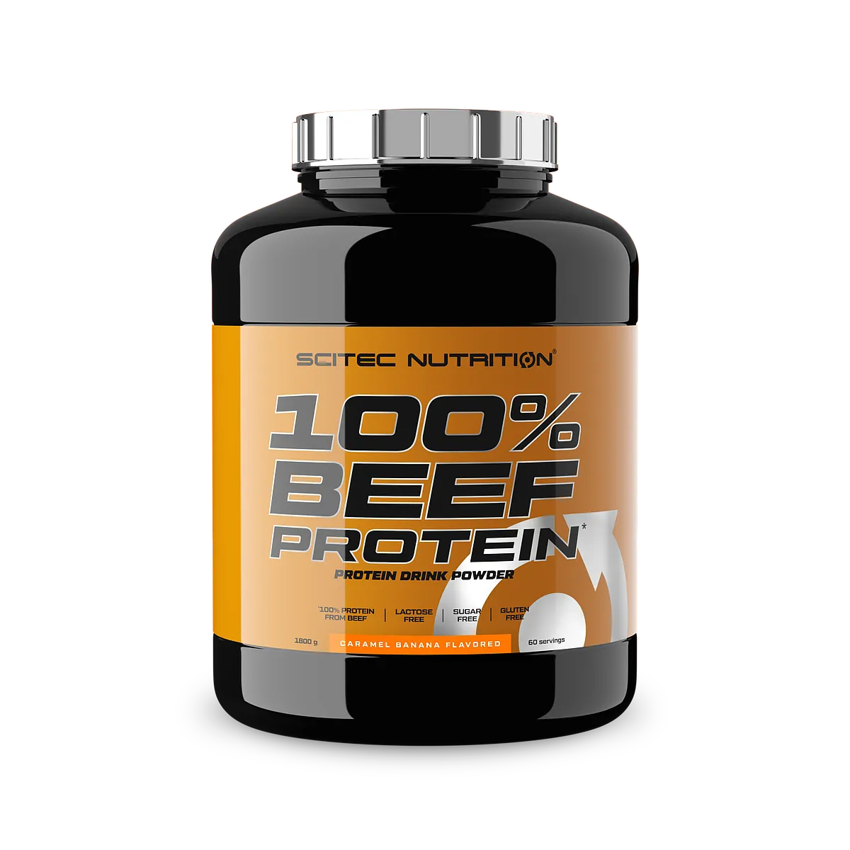 Снимка на мерителна лъжица и прах от Scitec Nutrition 100% Beef Protein