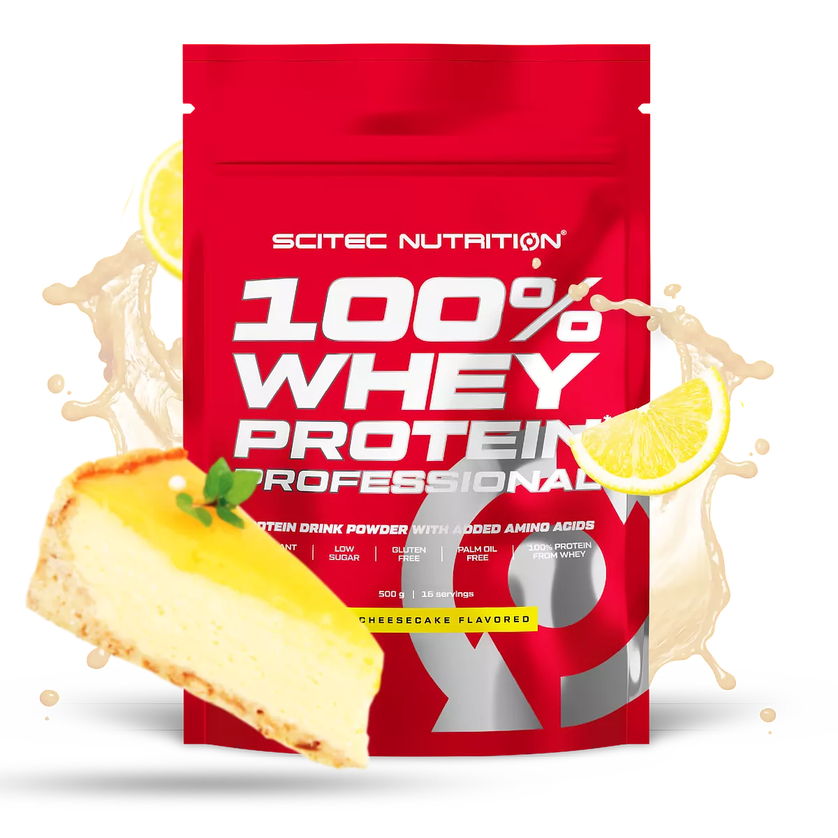 Scitec Nutrition 100% Whey Protein Professional 0,5 кг – продуктова снимка с плодове (банан)