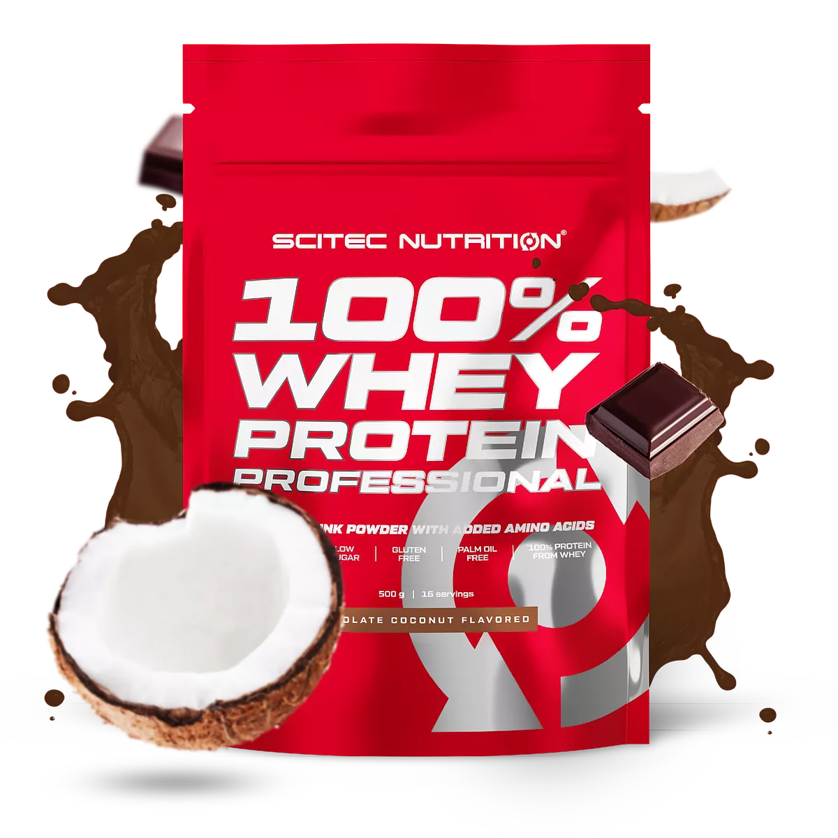 Scitec Nutrition 100% Whey Protein Professional 0,5 кг – продуктова снимка с ягоди