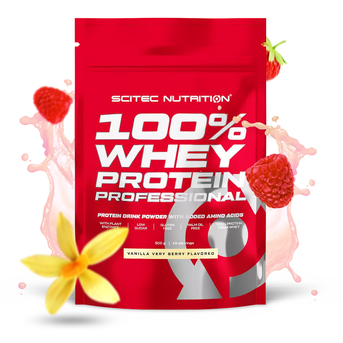 Scitec Nutrition 100% Whey Protein Professional 0,5 кг – продуктова снимка с кафе