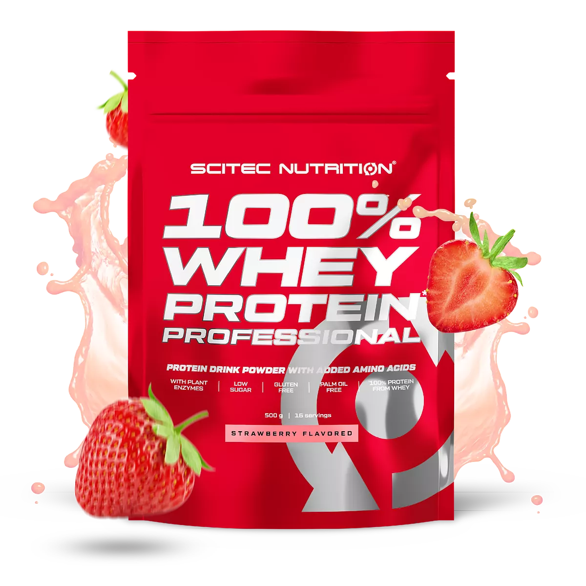 Scitec Nutrition 100% Whey Protein Professional 0,5 кг – страничен изглед на опаковката