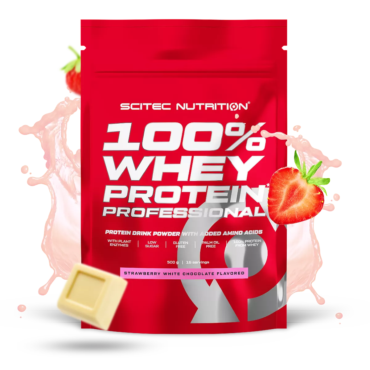 Scitec Nutrition 100% Whey Protein Professional 0,5 кг – мерителна лъжица в протеин