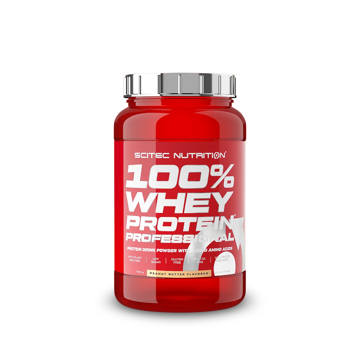 Опаковка на Scitec Nutrition 100% Whey Protein Professional с вкус на фъстъчено масло